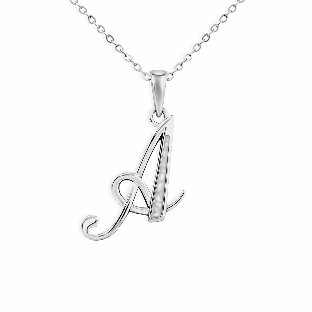 EverWith Alphabet Memorial Ashes Pendant - Letter A