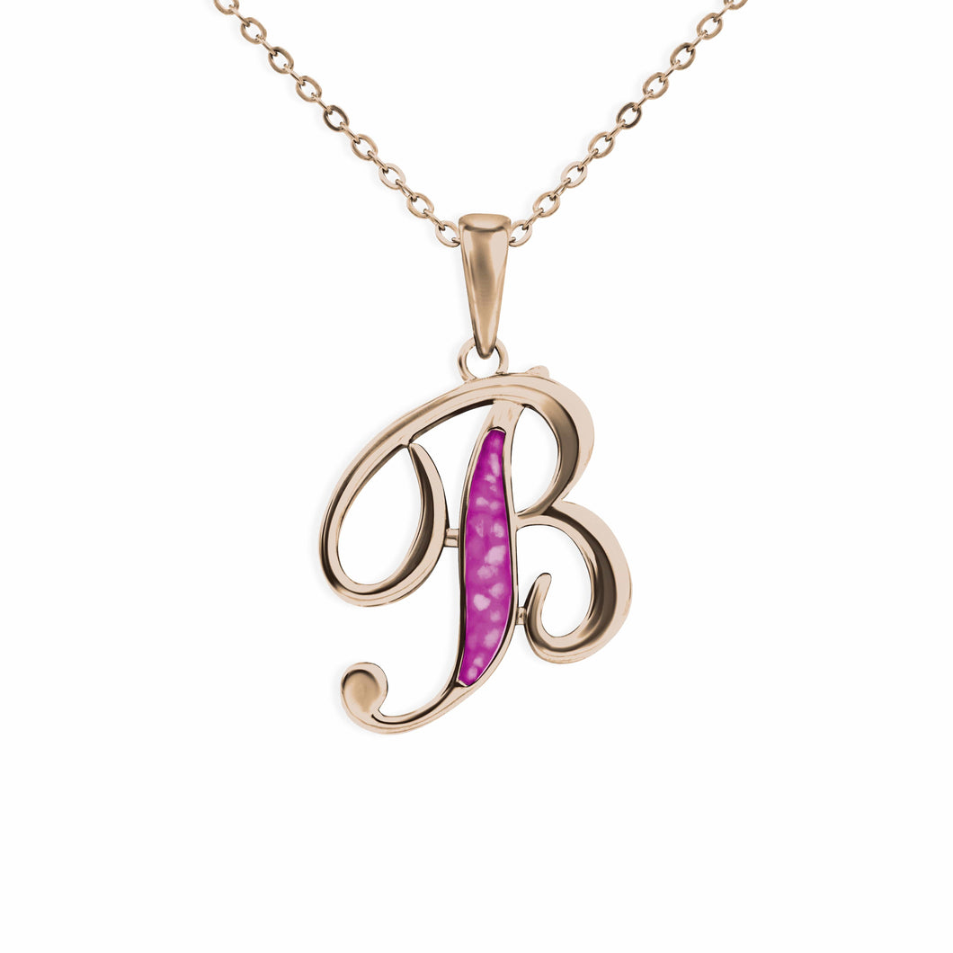 EverWith Alphabet Memorial Ashes Pendant - Letter B