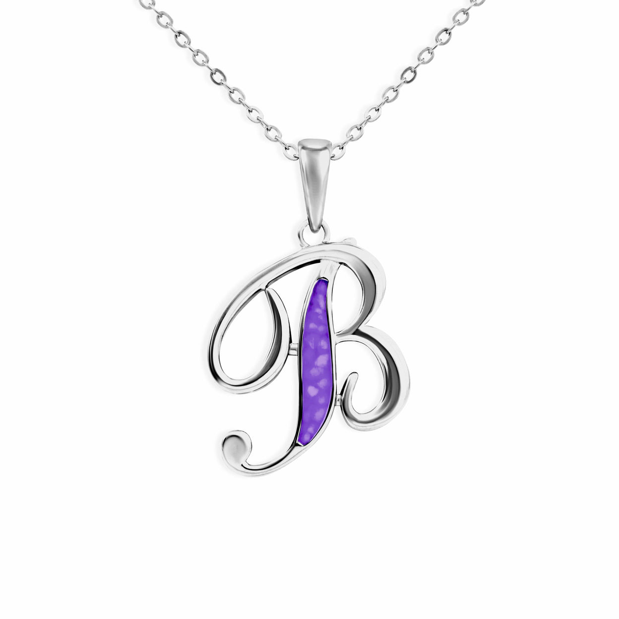 Load image into Gallery viewer, EverWith Alphabet Memorial Ashes Pendant - Letter B