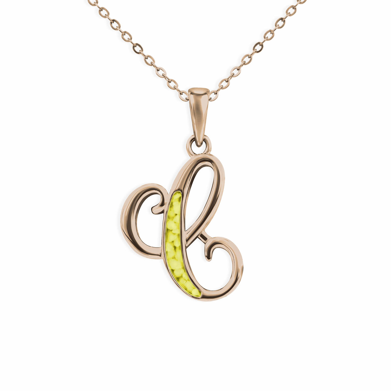 Load image into Gallery viewer, EverWith Alphabet Memorial Ashes Pendant - Letter C