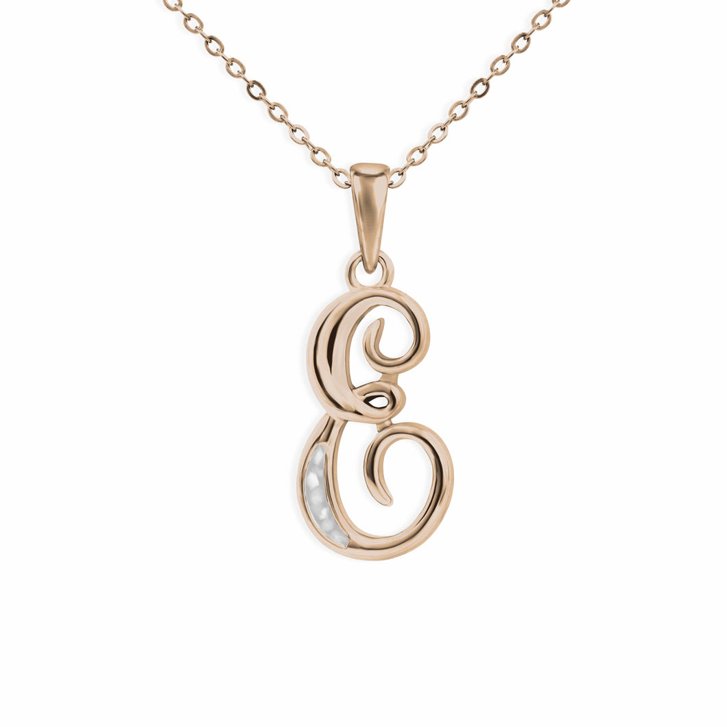 EverWith Alphabet Memorial Ashes Pendant - Letter E