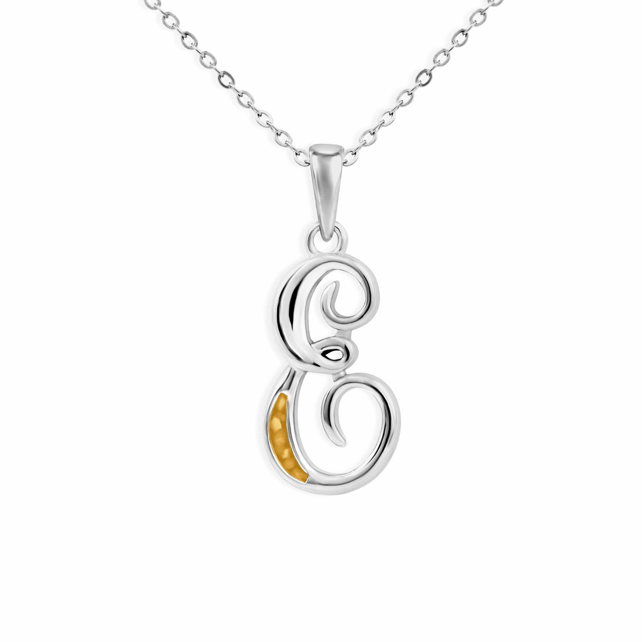 Load image into Gallery viewer, EverWith Alphabet Memorial Ashes Pendant - Letter E