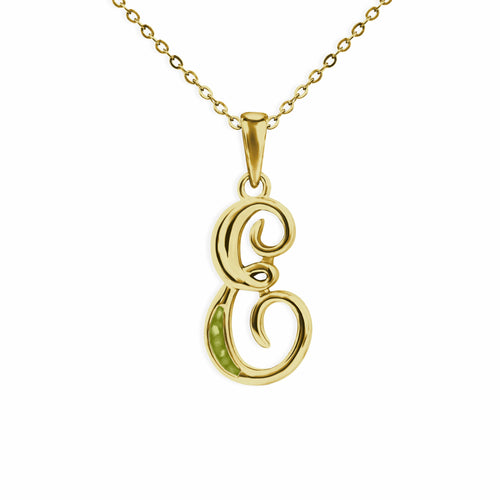 EverWith Alphabet Memorial Ashes Pendant - Letter E