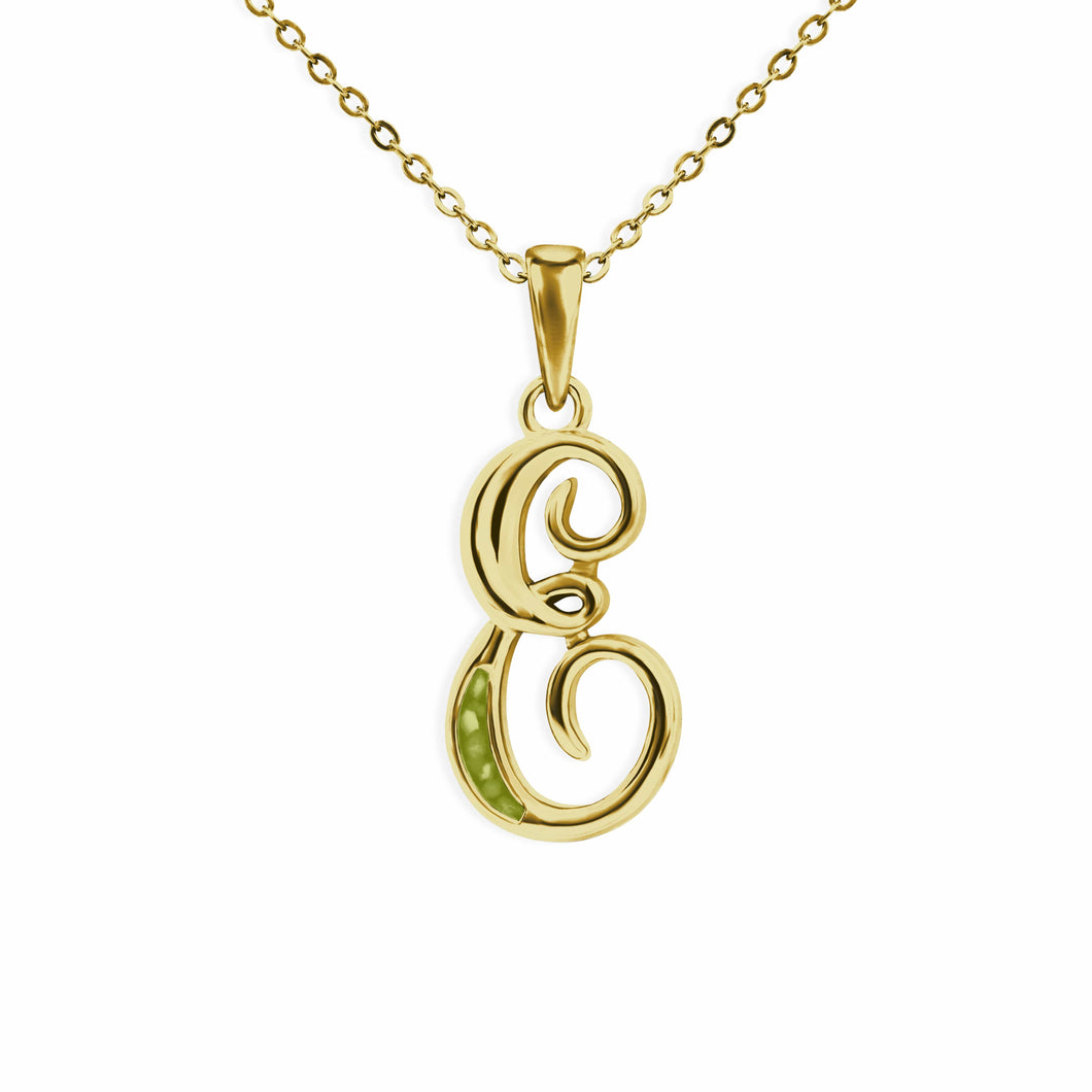 EverWith Alphabet Memorial Ashes Pendant - Letter E