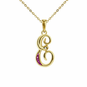 EverWith Alphabet Memorial Ashes Pendant - Letter E