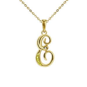 EverWith Alphabet Memorial Ashes Pendant - Letter E