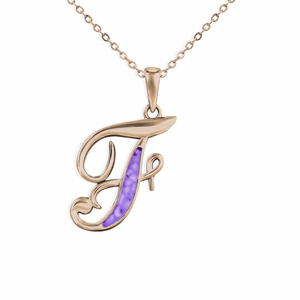 Load image into Gallery viewer, EverWith Alphabet Memorial Ashes Pendant - Letter F