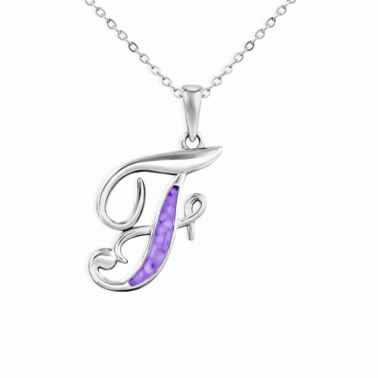 Load image into Gallery viewer, EverWith Alphabet Memorial Ashes Pendant - Letter F