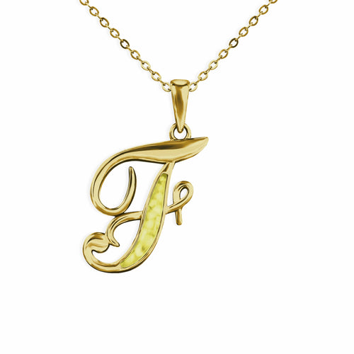 EverWith Alphabet Memorial Ashes Pendant - Letter F