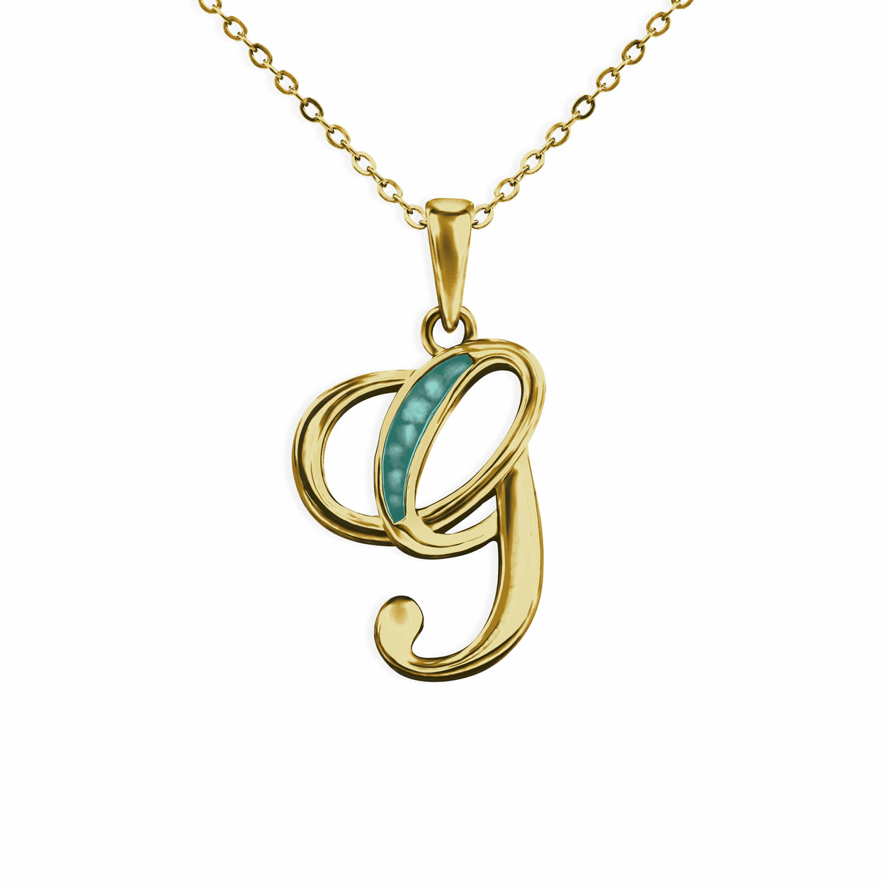 Load image into Gallery viewer, EverWith Alphabet Memorial Ashes Pendant - Letter G