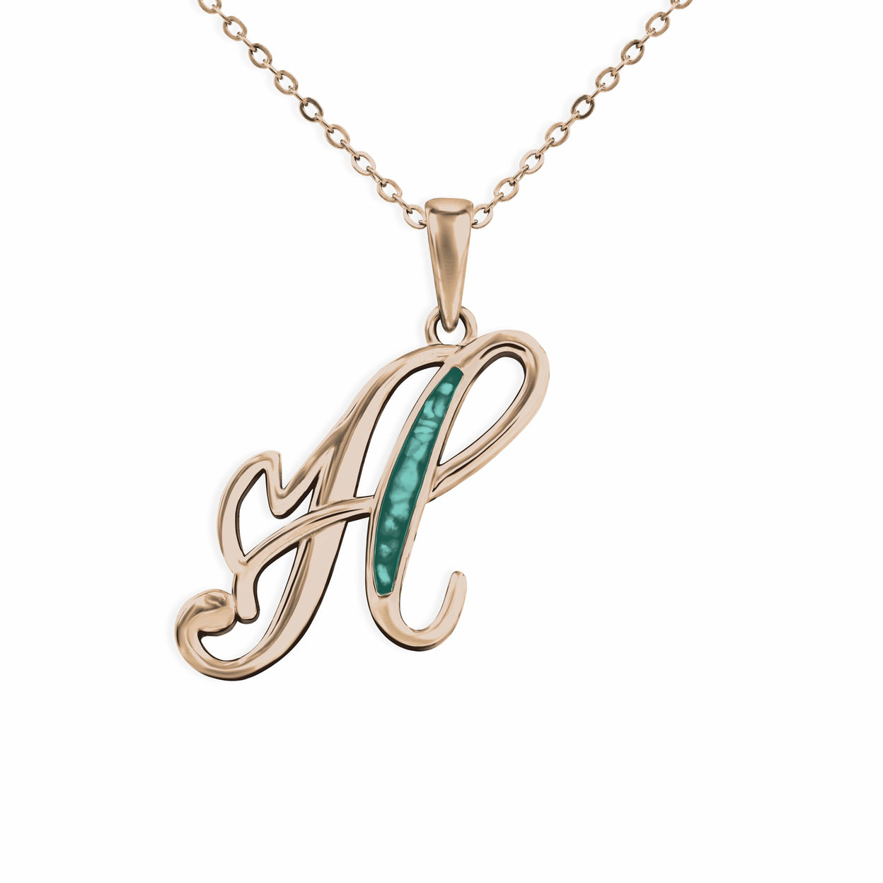 Load image into Gallery viewer, EverWith Alphabet Memorial Ashes Pendant - Letter H