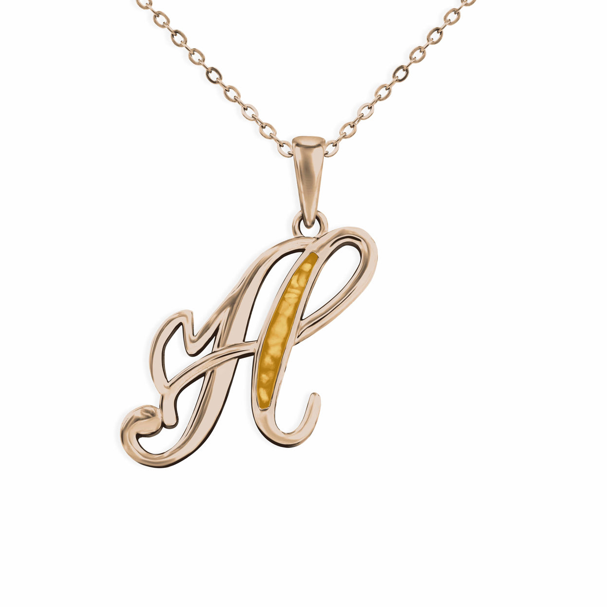 Load image into Gallery viewer, EverWith Alphabet Memorial Ashes Pendant - Letter H