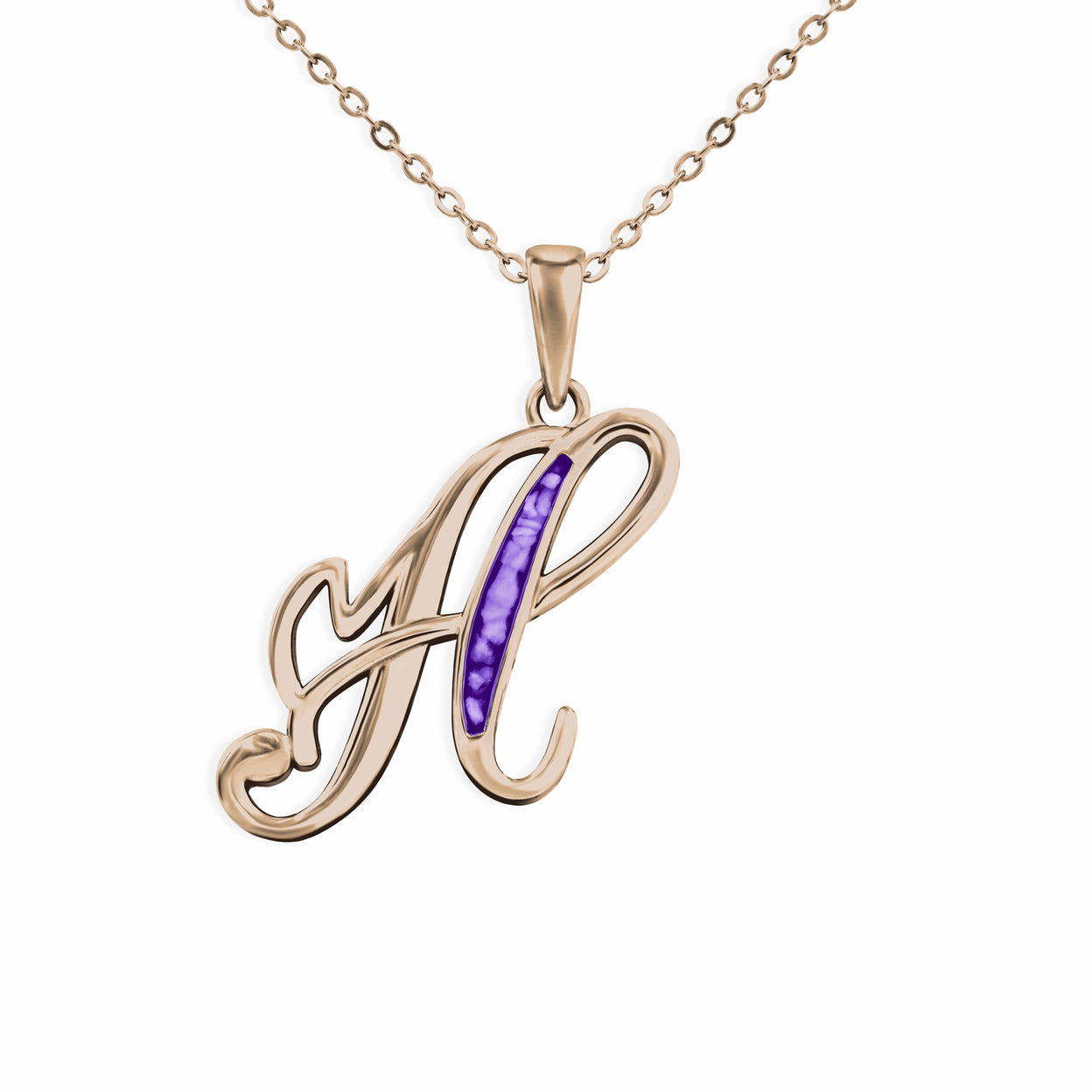 Load image into Gallery viewer, EverWith Alphabet Memorial Ashes Pendant - Letter H