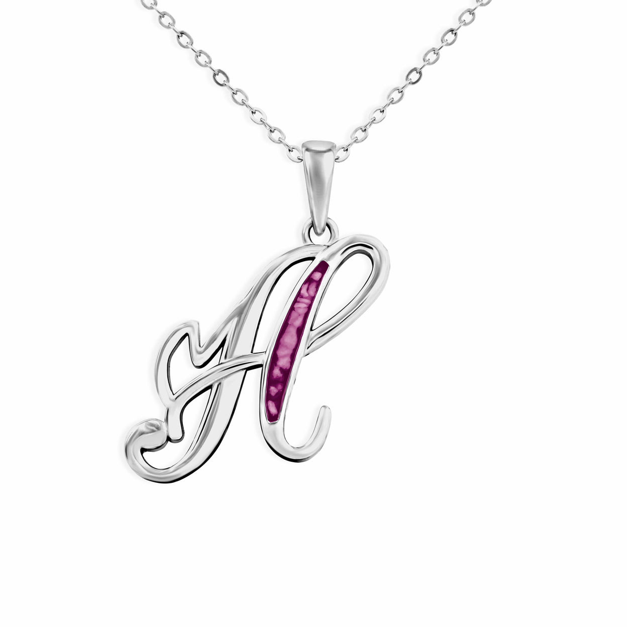 Load image into Gallery viewer, EverWith Alphabet Memorial Ashes Pendant - Letter H