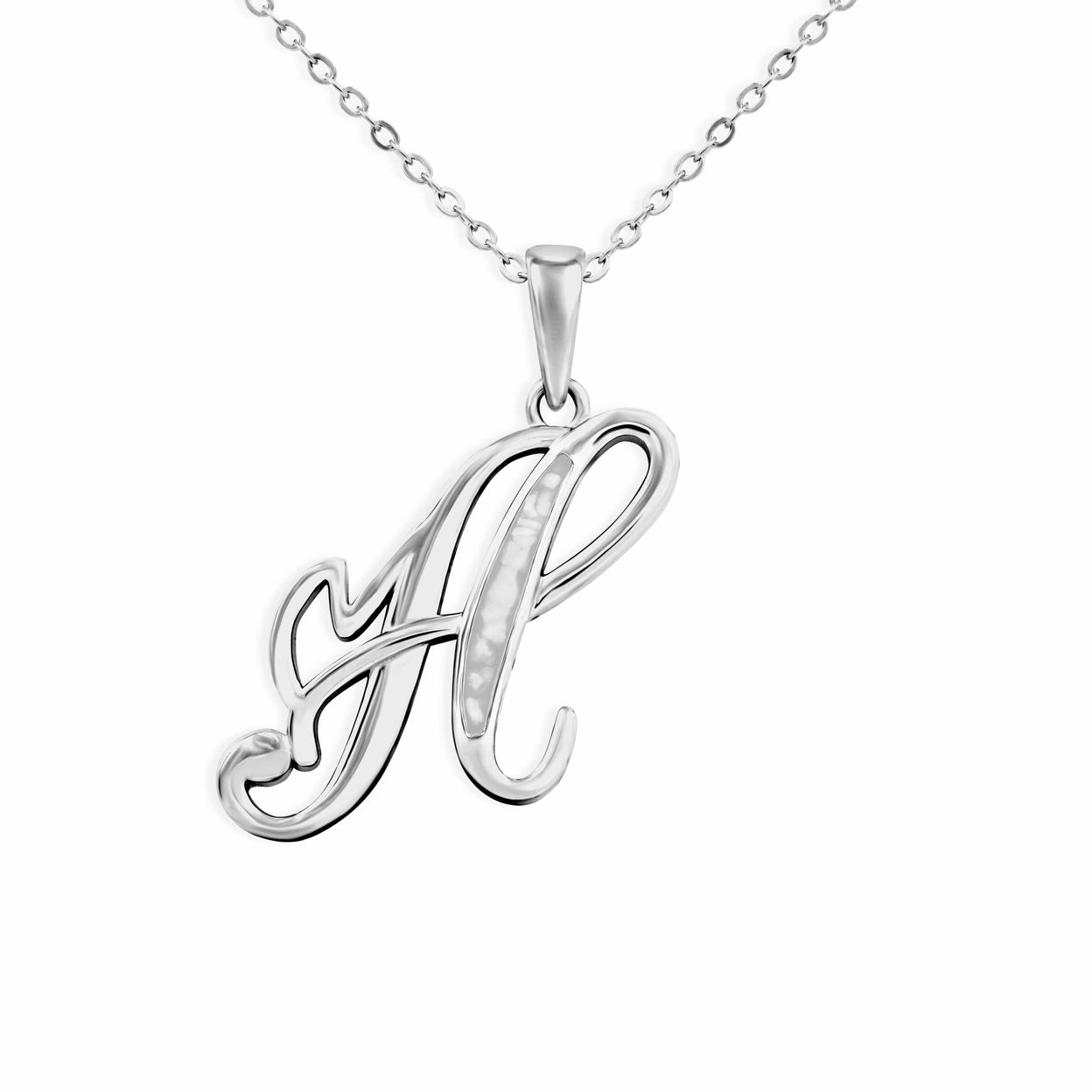 Load image into Gallery viewer, EverWith Alphabet Memorial Ashes Pendant - Letter H