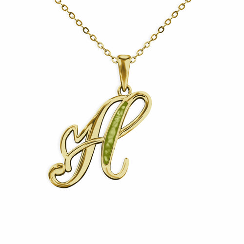 EverWith Alphabet Memorial Ashes Pendant - Letter H