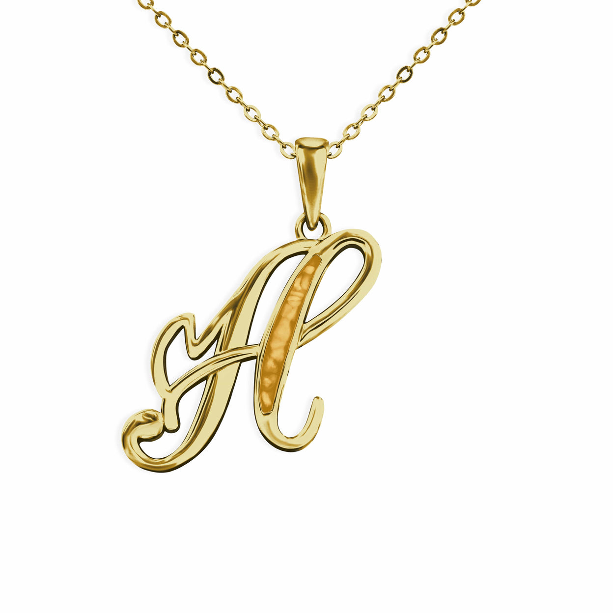 Load image into Gallery viewer, EverWith Alphabet Memorial Ashes Pendant - Letter H