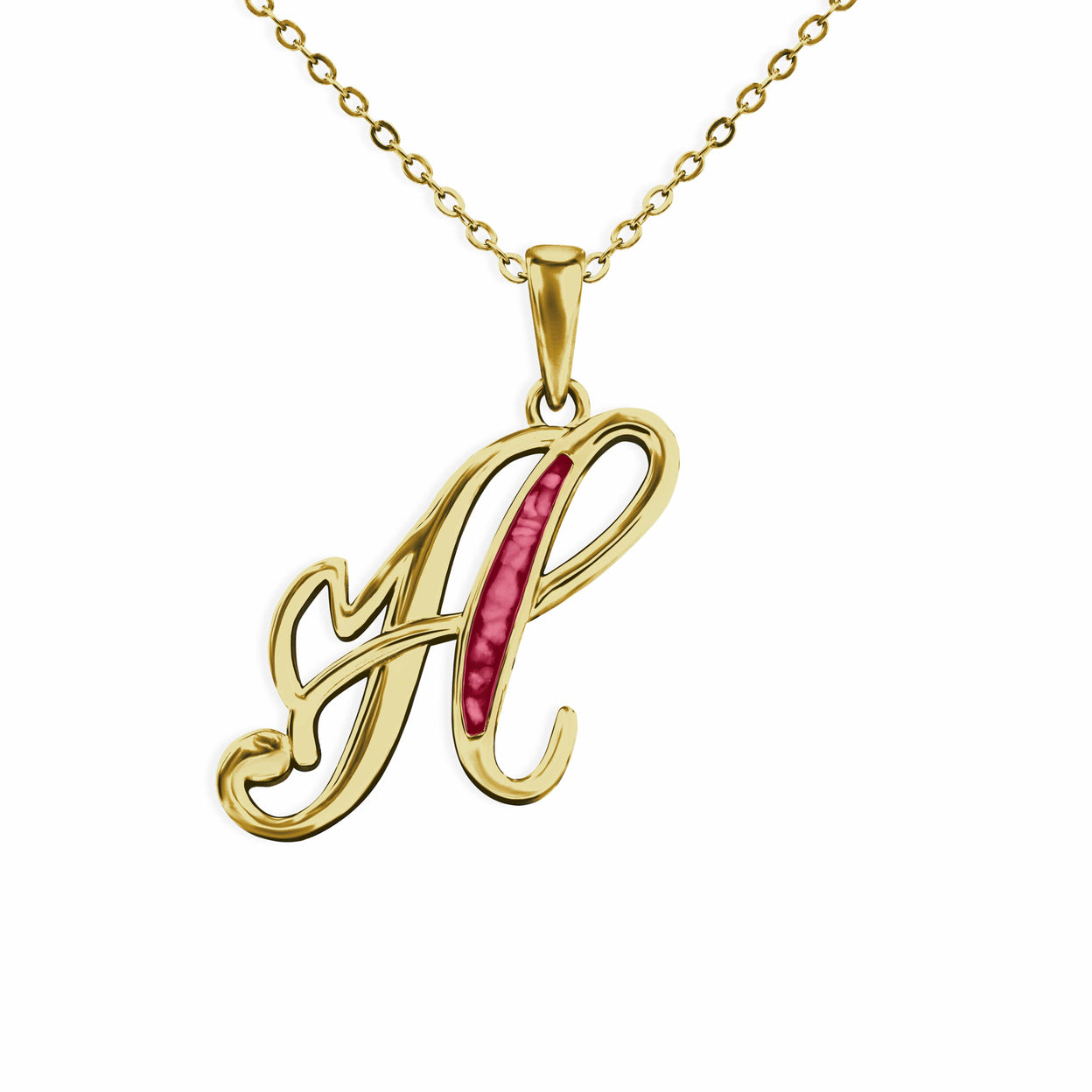 Load image into Gallery viewer, EverWith Alphabet Memorial Ashes Pendant - Letter H