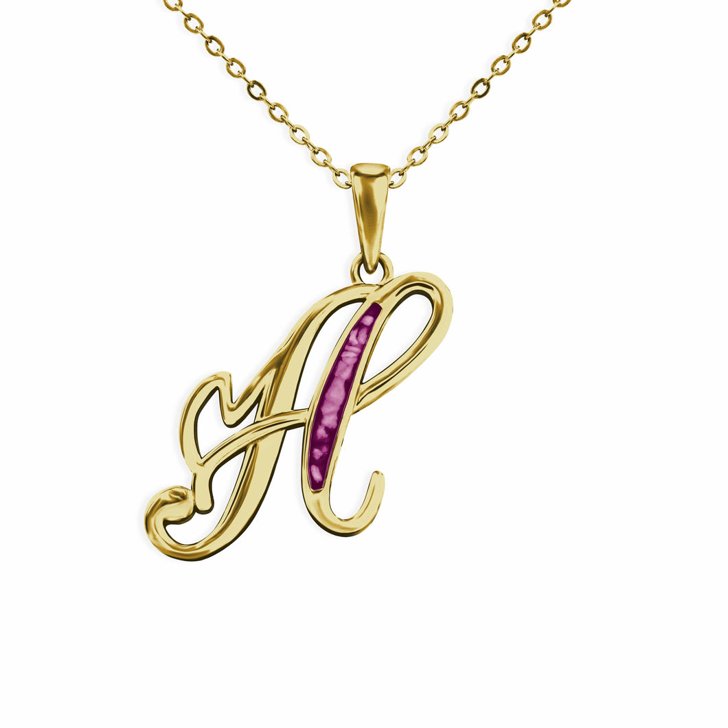 EverWith Alphabet Memorial Ashes Pendant - Letter H