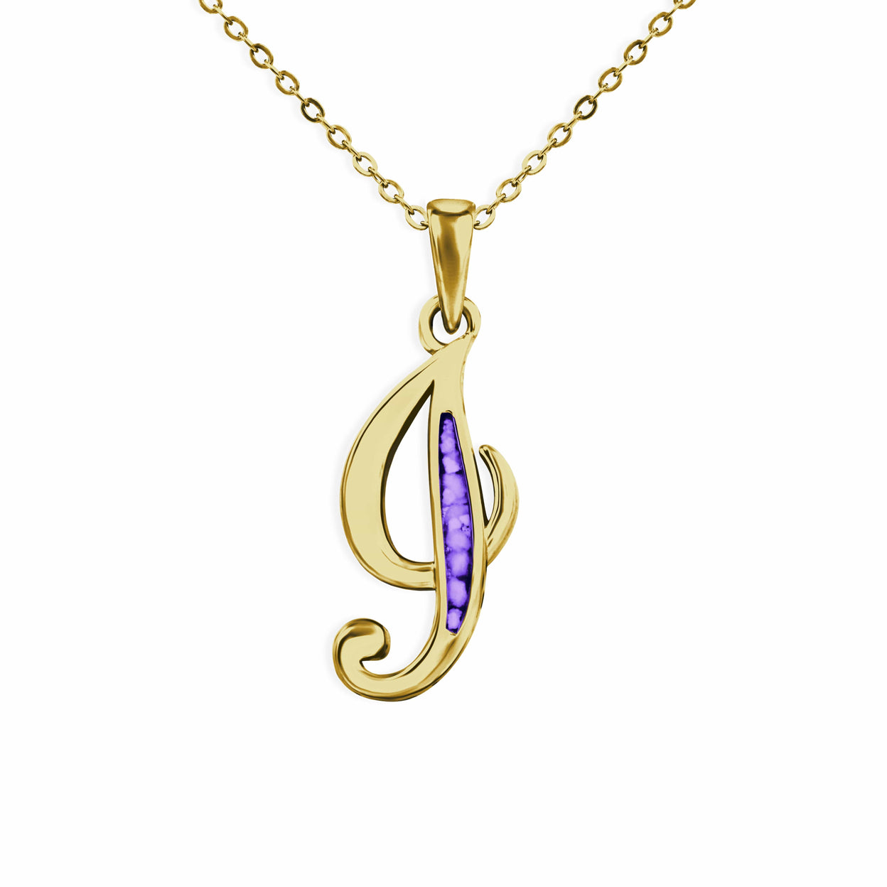 Load image into Gallery viewer, EverWith Alphabet Memorial Ashes Pendant - Letter I