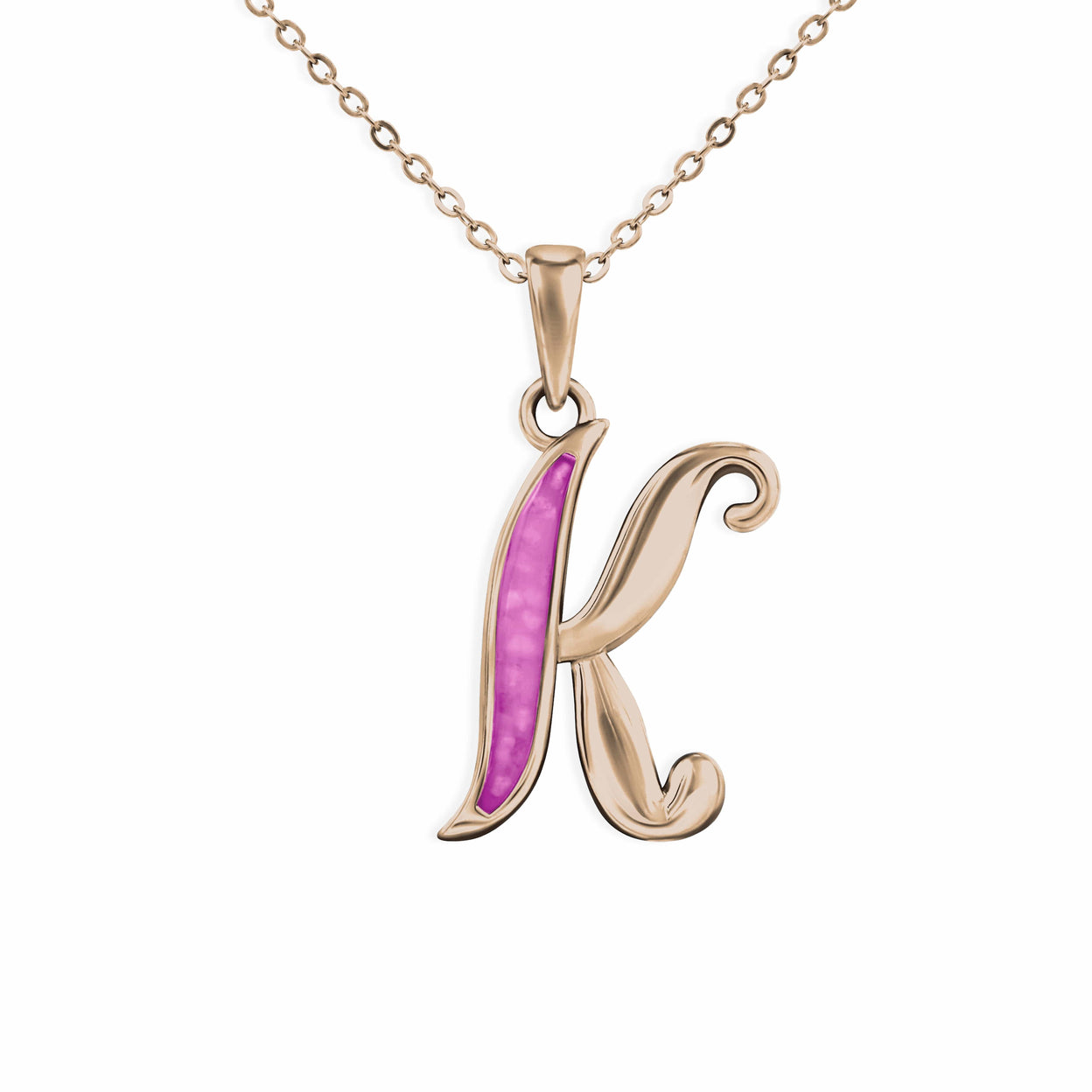 Load image into Gallery viewer, EverWith Alphabet Memorial Ashes Pendant - Letter K