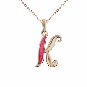 EverWith Alphabet Memorial Ashes Pendant - Letter K