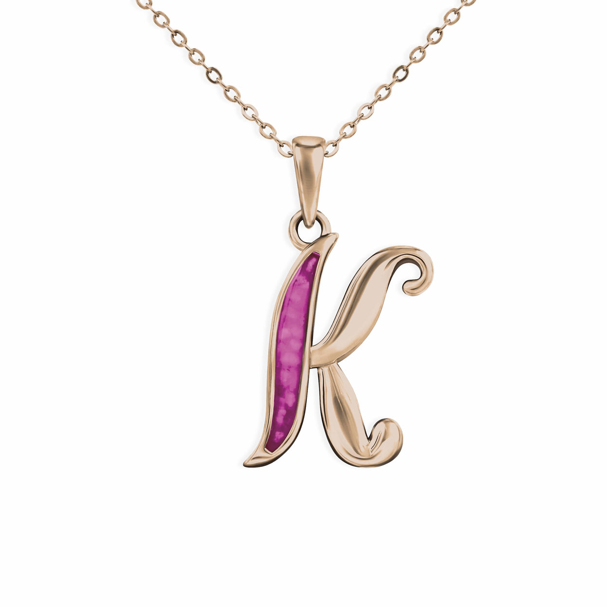 Load image into Gallery viewer, EverWith Alphabet Memorial Ashes Pendant - Letter K