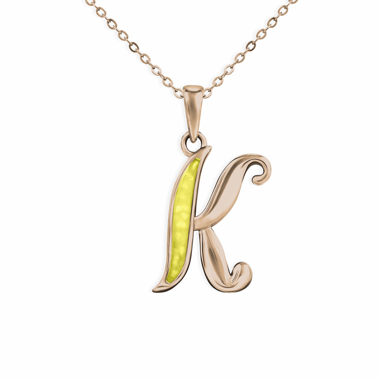 Load image into Gallery viewer, EverWith Alphabet Memorial Ashes Pendant - Letter K