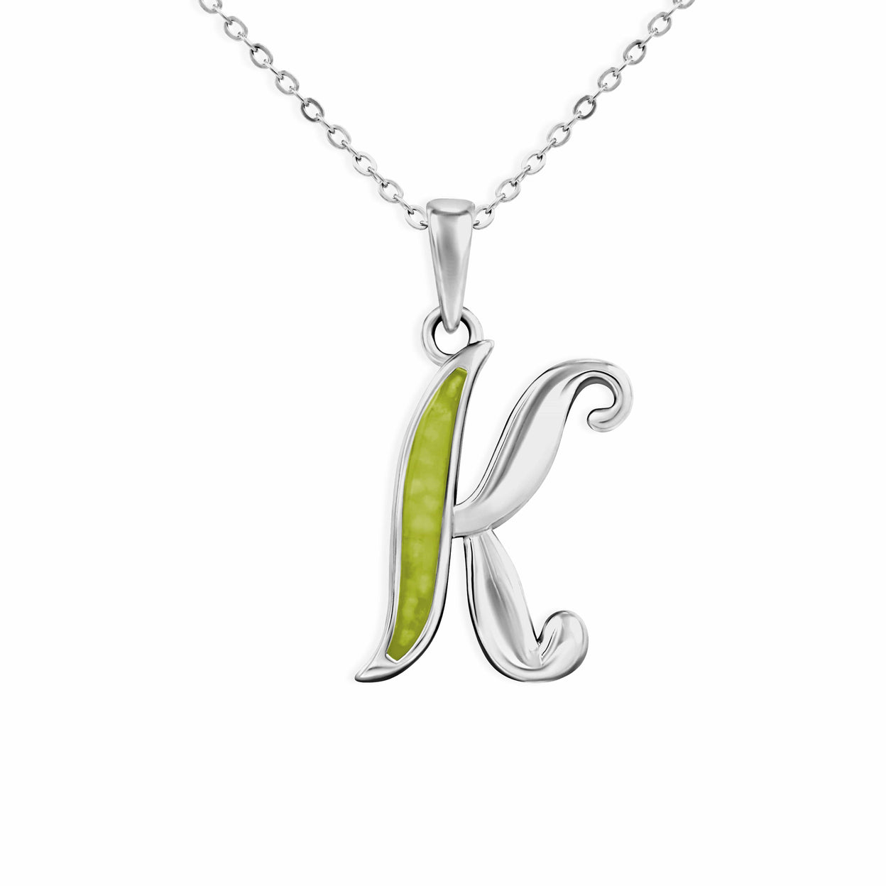 Load image into Gallery viewer, EverWith Alphabet Memorial Ashes Pendant - Letter K