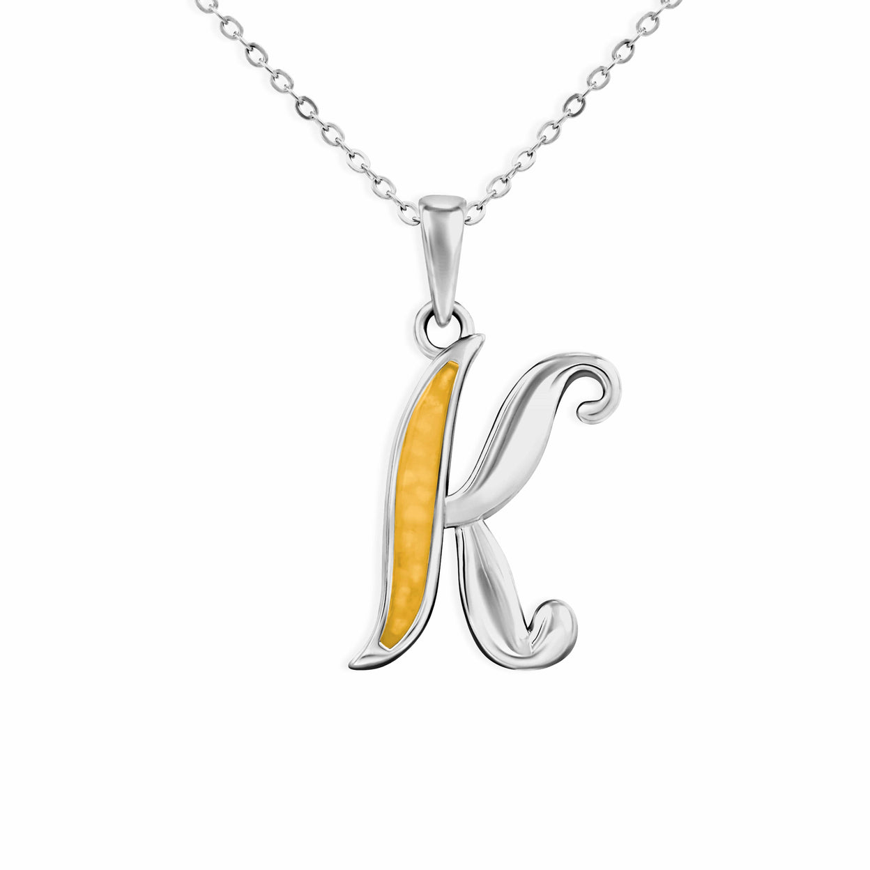 Load image into Gallery viewer, EverWith Alphabet Memorial Ashes Pendant - Letter K