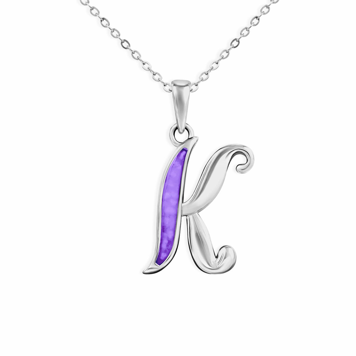 Load image into Gallery viewer, EverWith Alphabet Memorial Ashes Pendant - Letter K