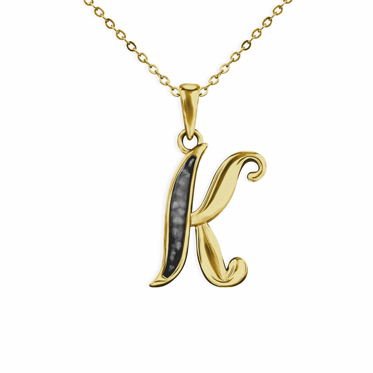 Load image into Gallery viewer, EverWith Alphabet Memorial Ashes Pendant - Letter K