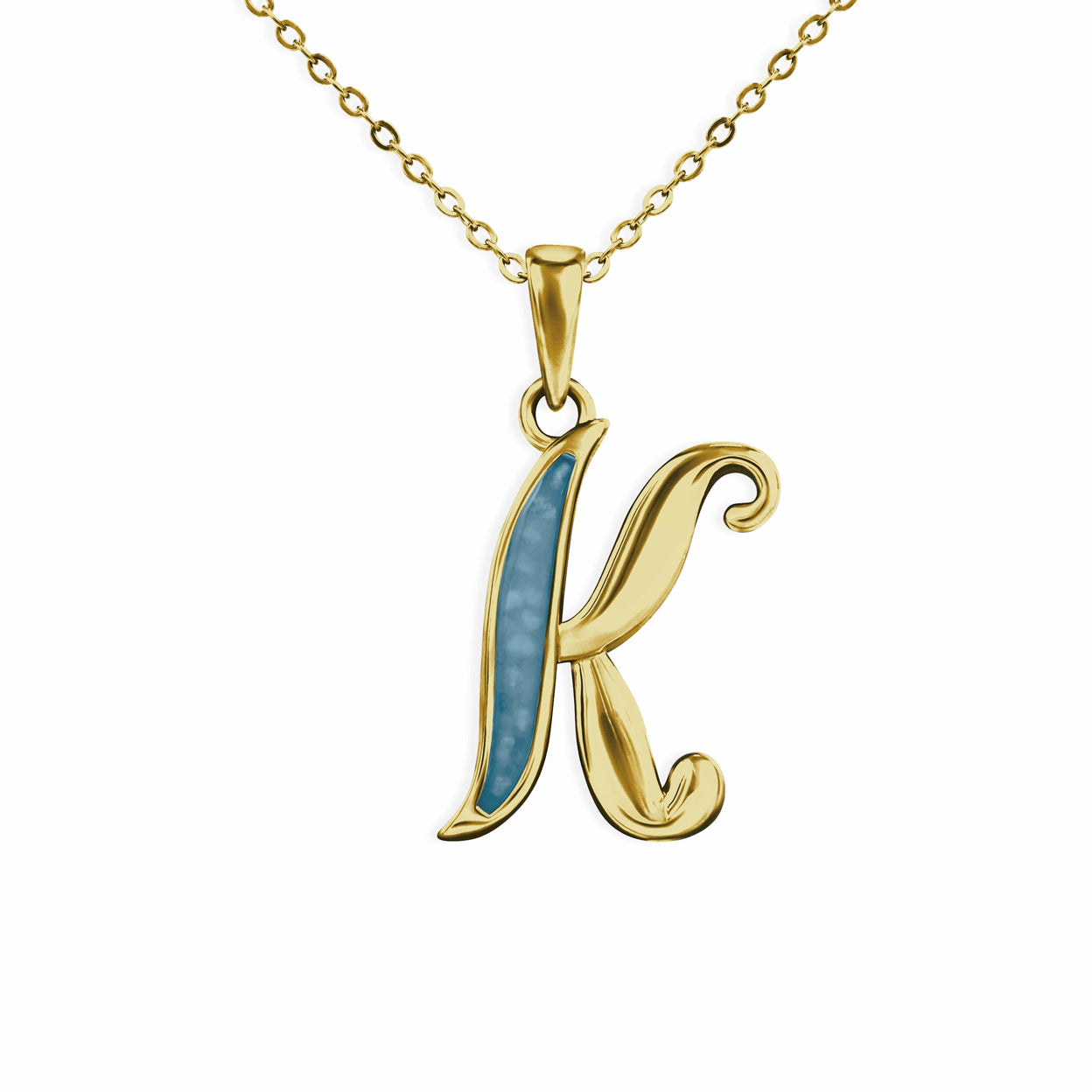 Load image into Gallery viewer, EverWith Alphabet Memorial Ashes Pendant - Letter K