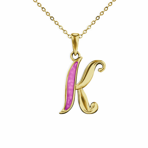 EverWith Alphabet Memorial Ashes Pendant - Letter K