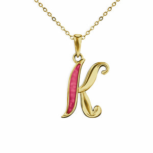 EverWith Alphabet Memorial Ashes Pendant - Letter K