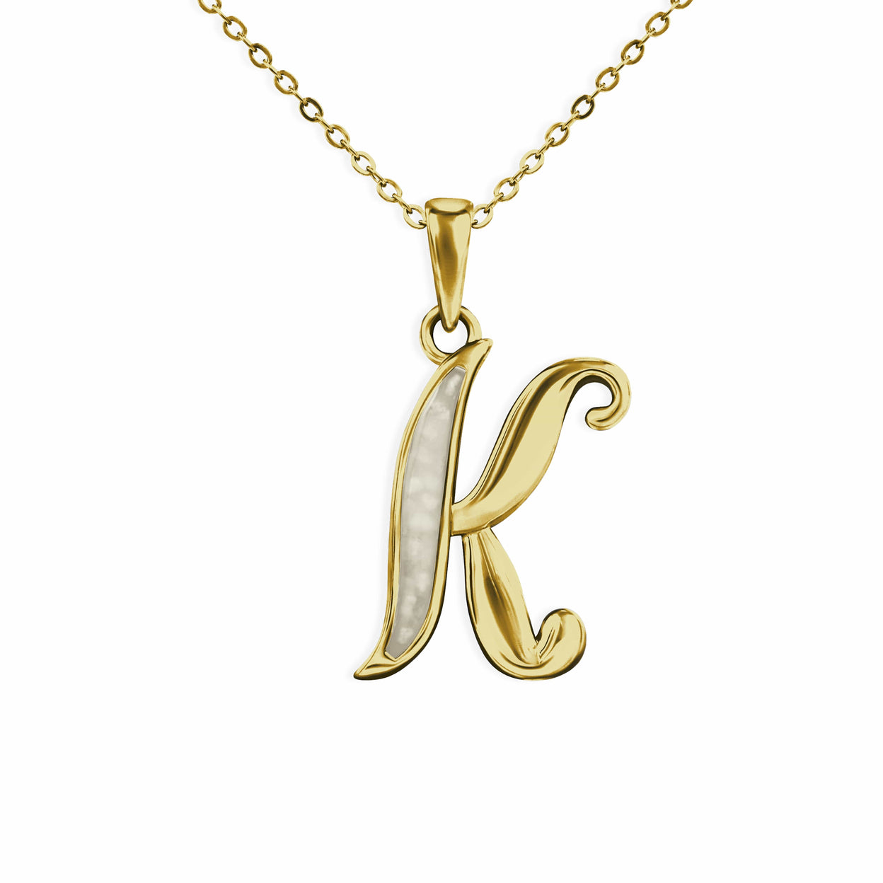 Load image into Gallery viewer, EverWith Alphabet Memorial Ashes Pendant - Letter K