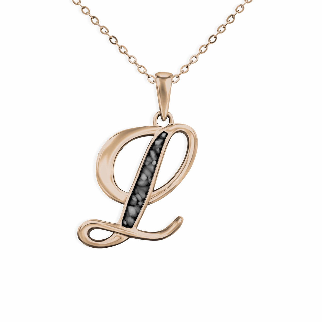 Load image into Gallery viewer, EverWith Alphabet Memorial Ashes Pendant - Letter L