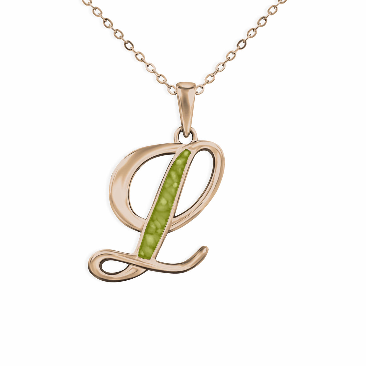 Load image into Gallery viewer, EverWith Alphabet Memorial Ashes Pendant - Letter L