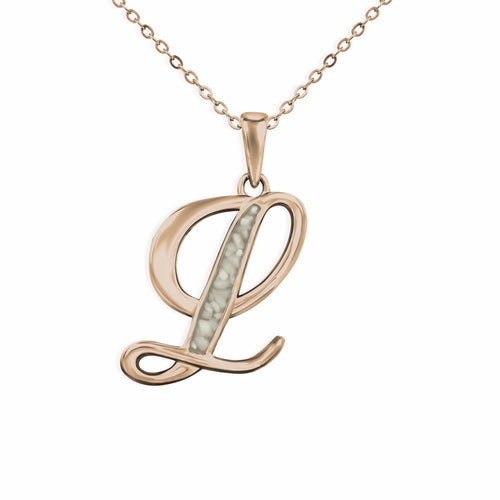 EverWith Alphabet Memorial Ashes Pendant - Letter L