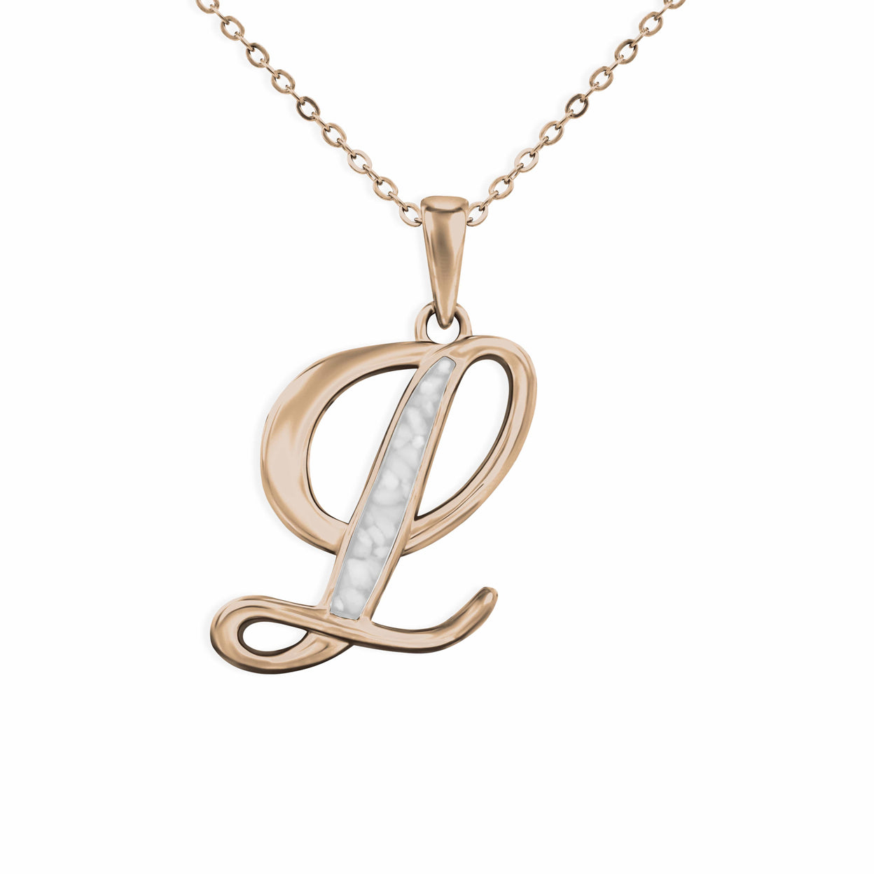 Load image into Gallery viewer, EverWith Alphabet Memorial Ashes Pendant - Letter L