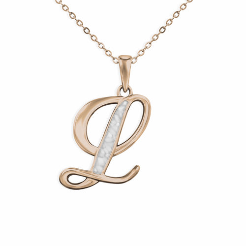 EverWith Alphabet Memorial Ashes Pendant - Letter L