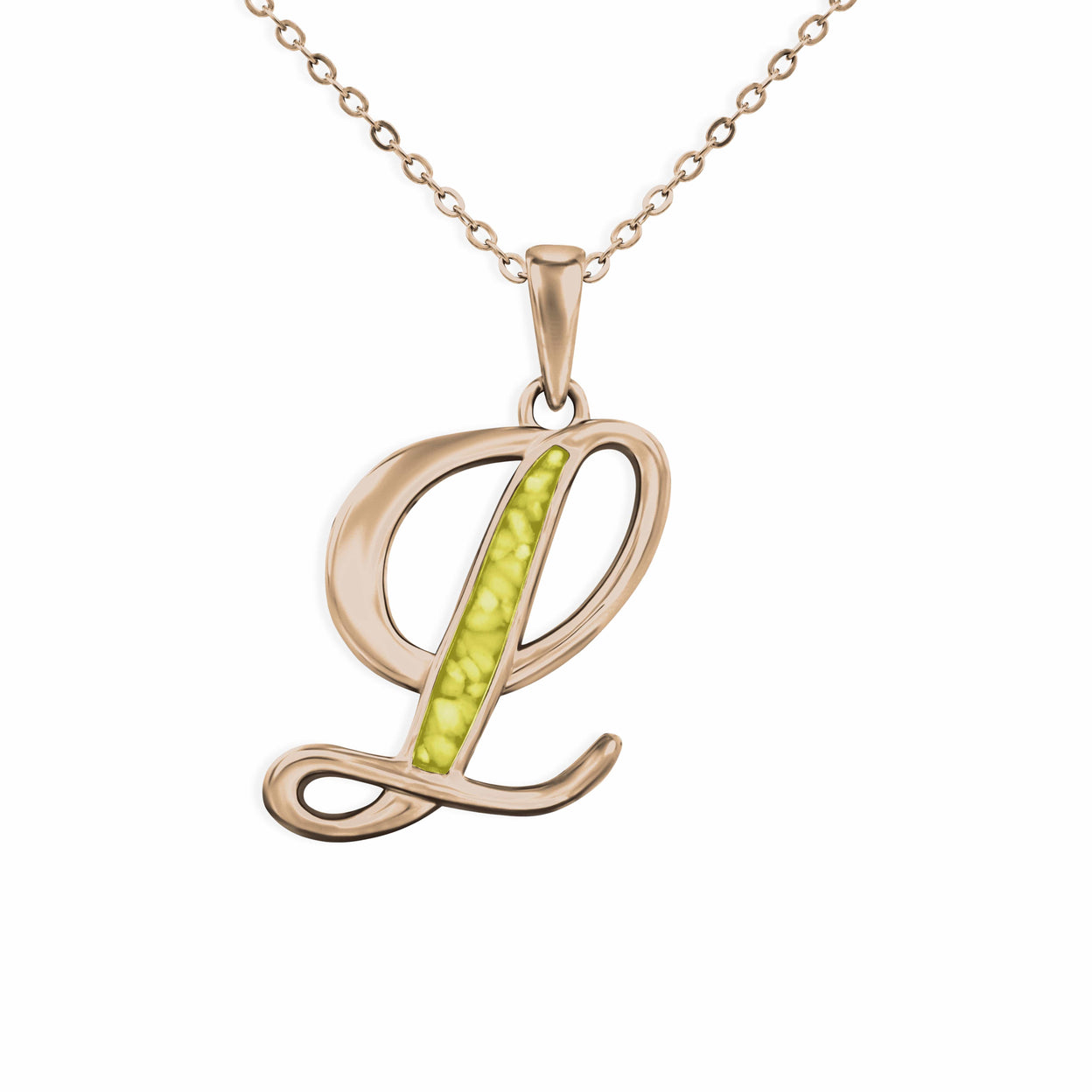 Load image into Gallery viewer, EverWith Alphabet Memorial Ashes Pendant - Letter L