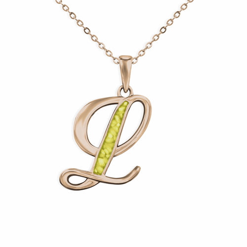 EverWith Alphabet Memorial Ashes Pendant - Letter L