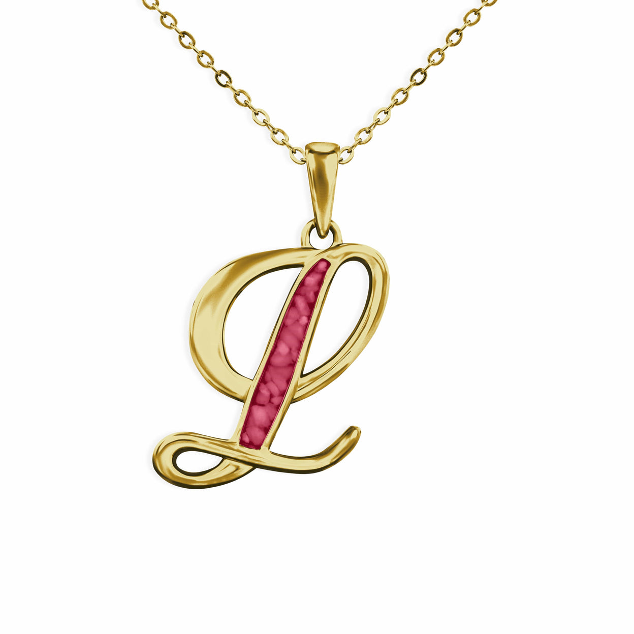 Load image into Gallery viewer, EverWith Alphabet Memorial Ashes Pendant - Letter L