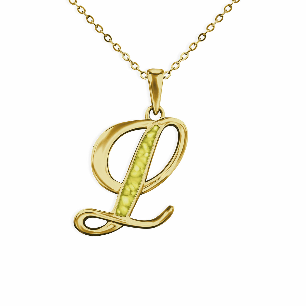 Load image into Gallery viewer, EverWith Alphabet Memorial Ashes Pendant - Letter L