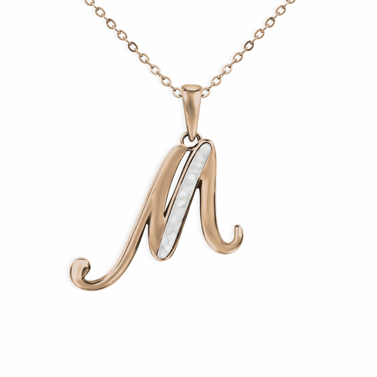 Load image into Gallery viewer, EverWith Alphabet Memorial Ashes Pendant - Letter M