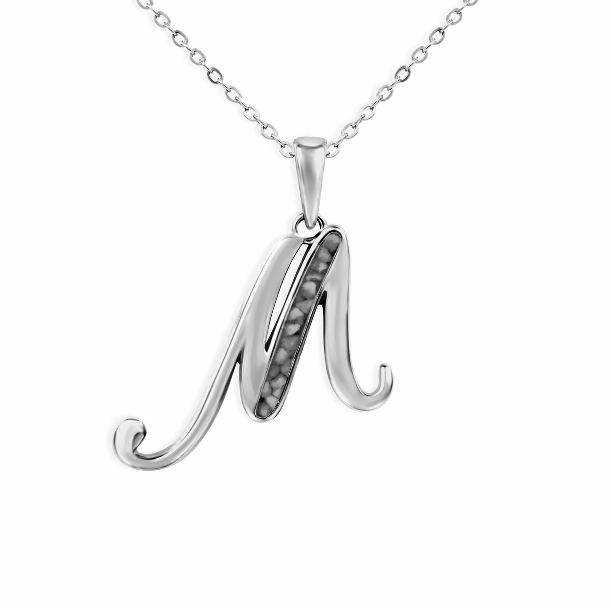 Load image into Gallery viewer, EverWith Alphabet Memorial Ashes Pendant - Letter M