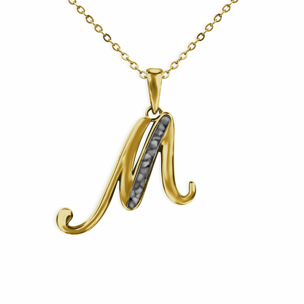 Load image into Gallery viewer, EverWith Alphabet Memorial Ashes Pendant - Letter M