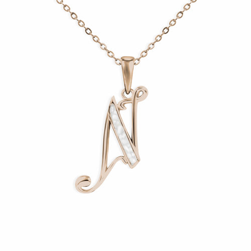 EverWith Alphabet Memorial Ashes Pendant - Letter N