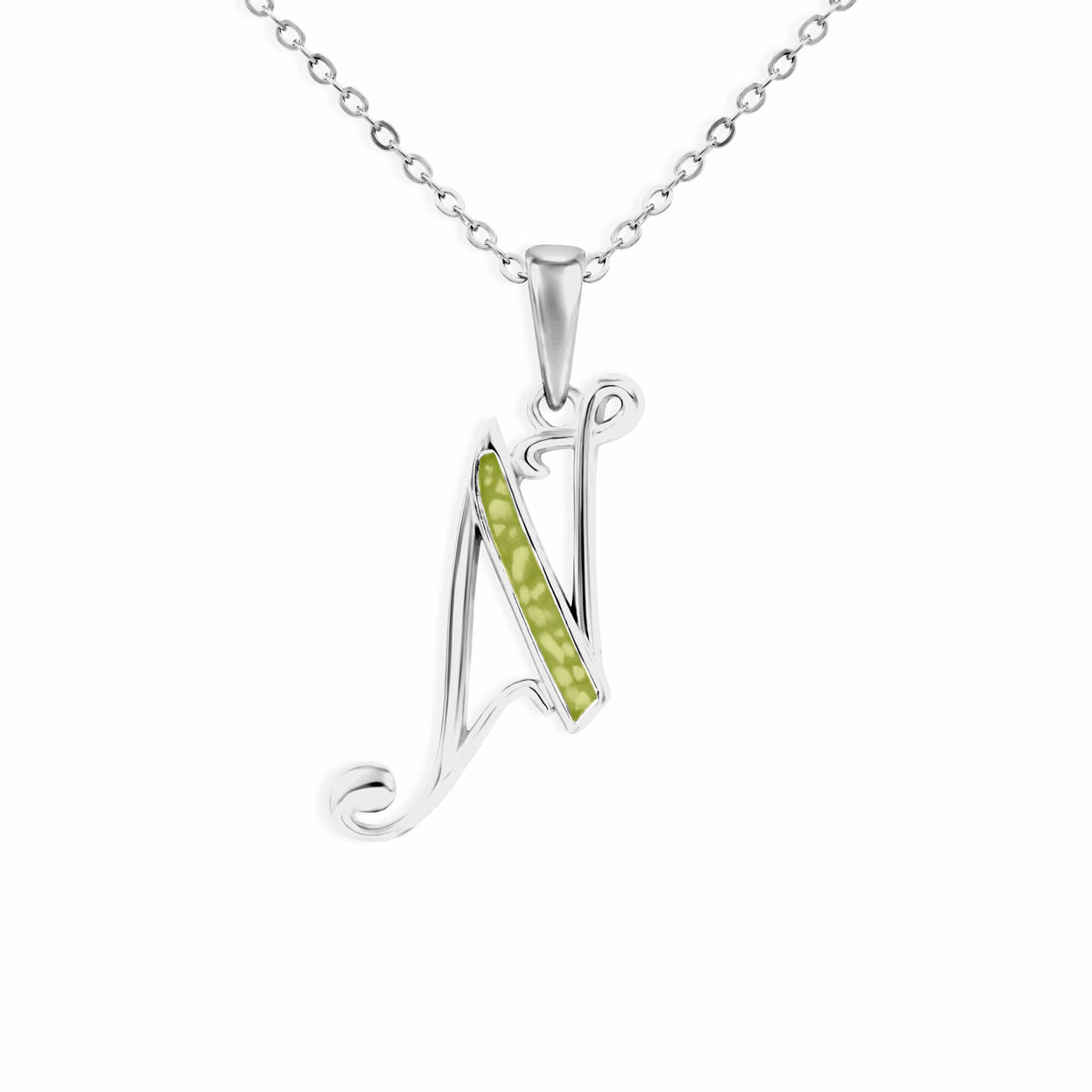 Load image into Gallery viewer, EverWith Alphabet Memorial Ashes Pendant - Letter N